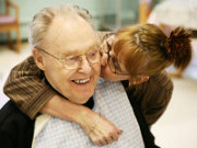 Woman with father